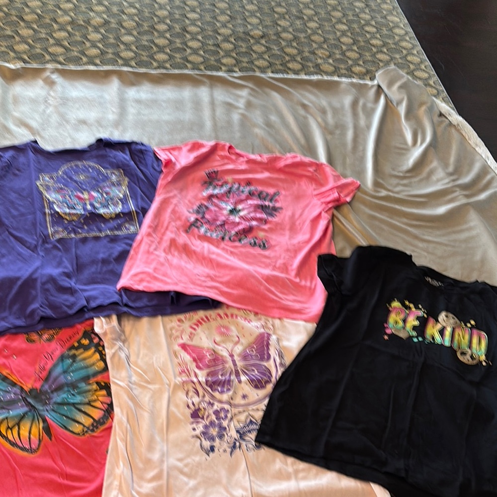 Children’s Place- 5 pk Colorful Kids Graphic T-Shirts Set(XXL-16)